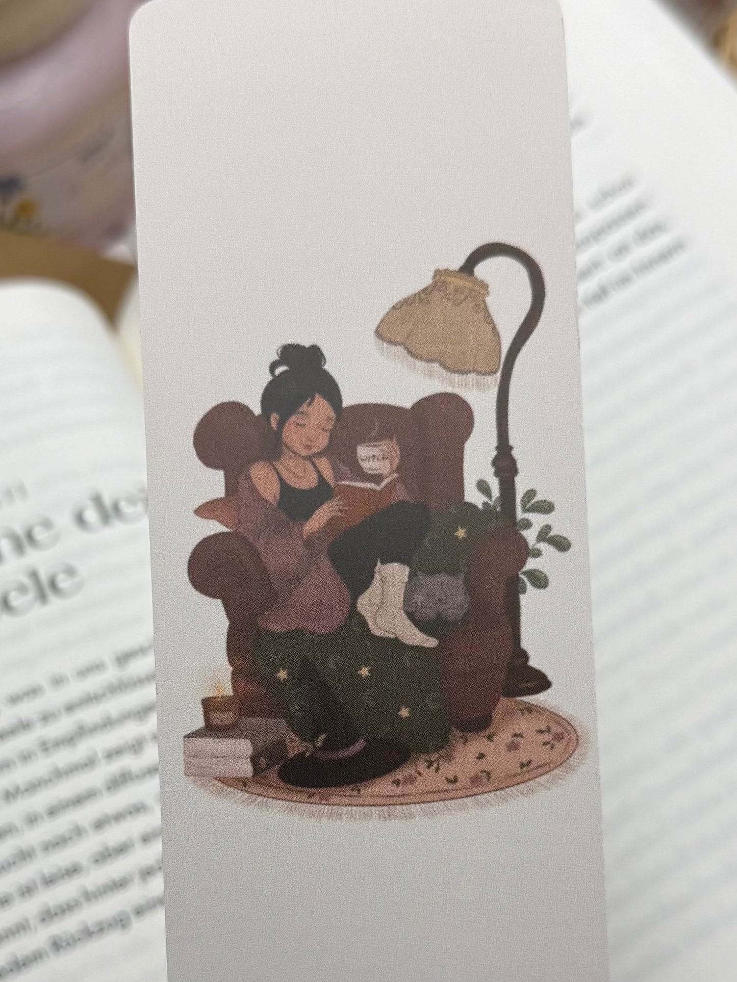 Gemütliche Lesestunde – Lesezeichen für Bücherliebhaber | Cozy Reading Bookmark | Geschenk für Leseratten