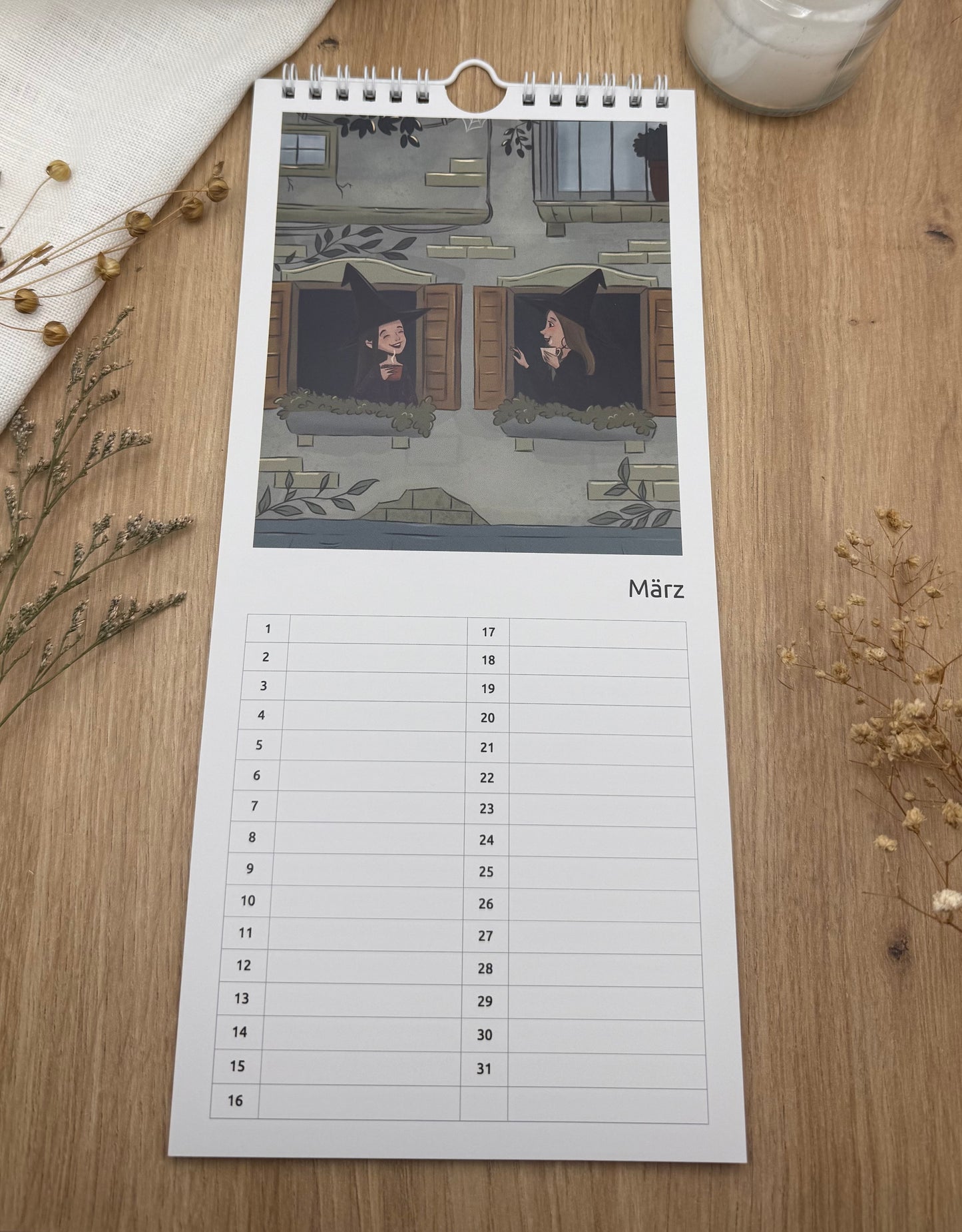 Geburtstagskalender – zeitlos & schmal