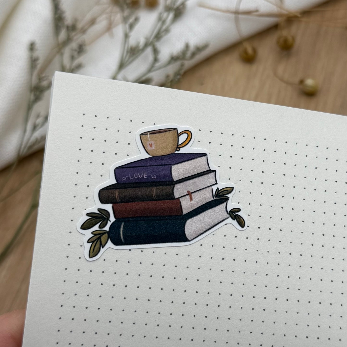 Cozy Book Lover Sticker Sheet – Witchy Reading Stickers – Vinyl Planner Stickers – Cute Bookish Stickers – Journal & Scrapbook Stickers
