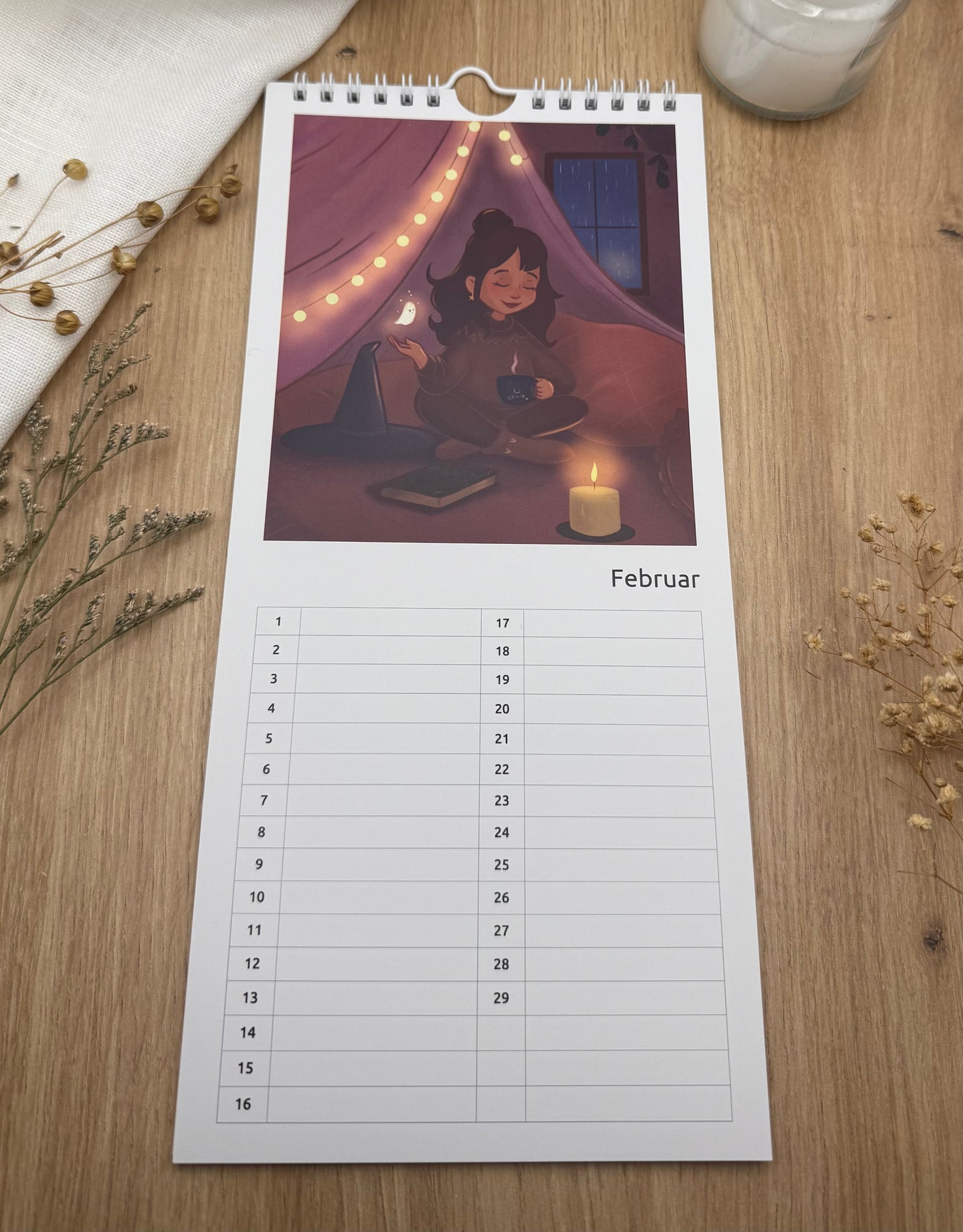 Geburtstagskalender – zeitlos & schmal
