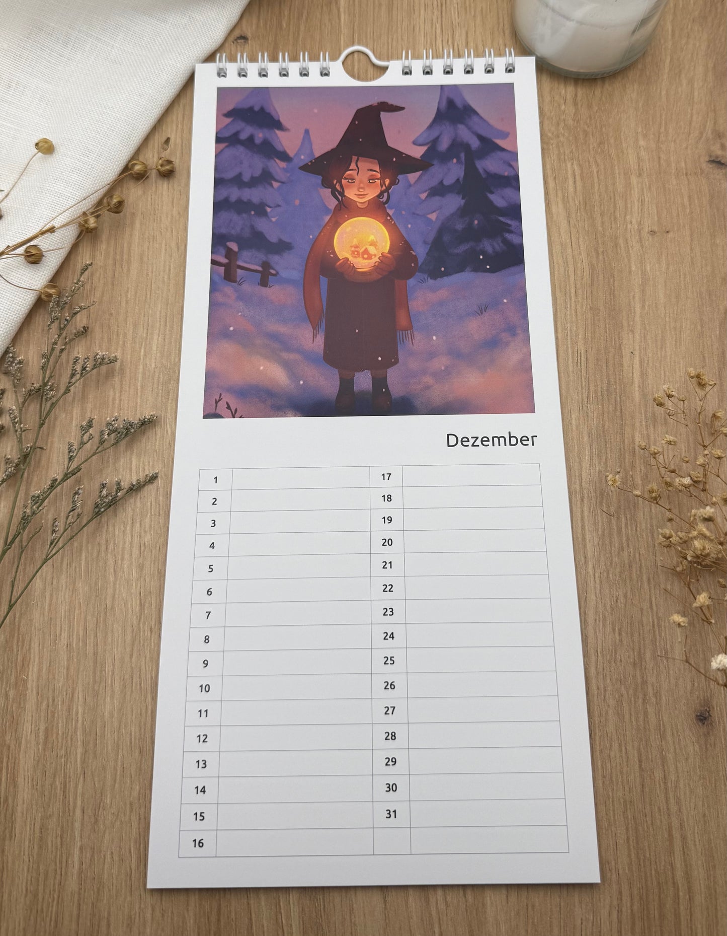 Geburtstagskalender – zeitlos & schmal