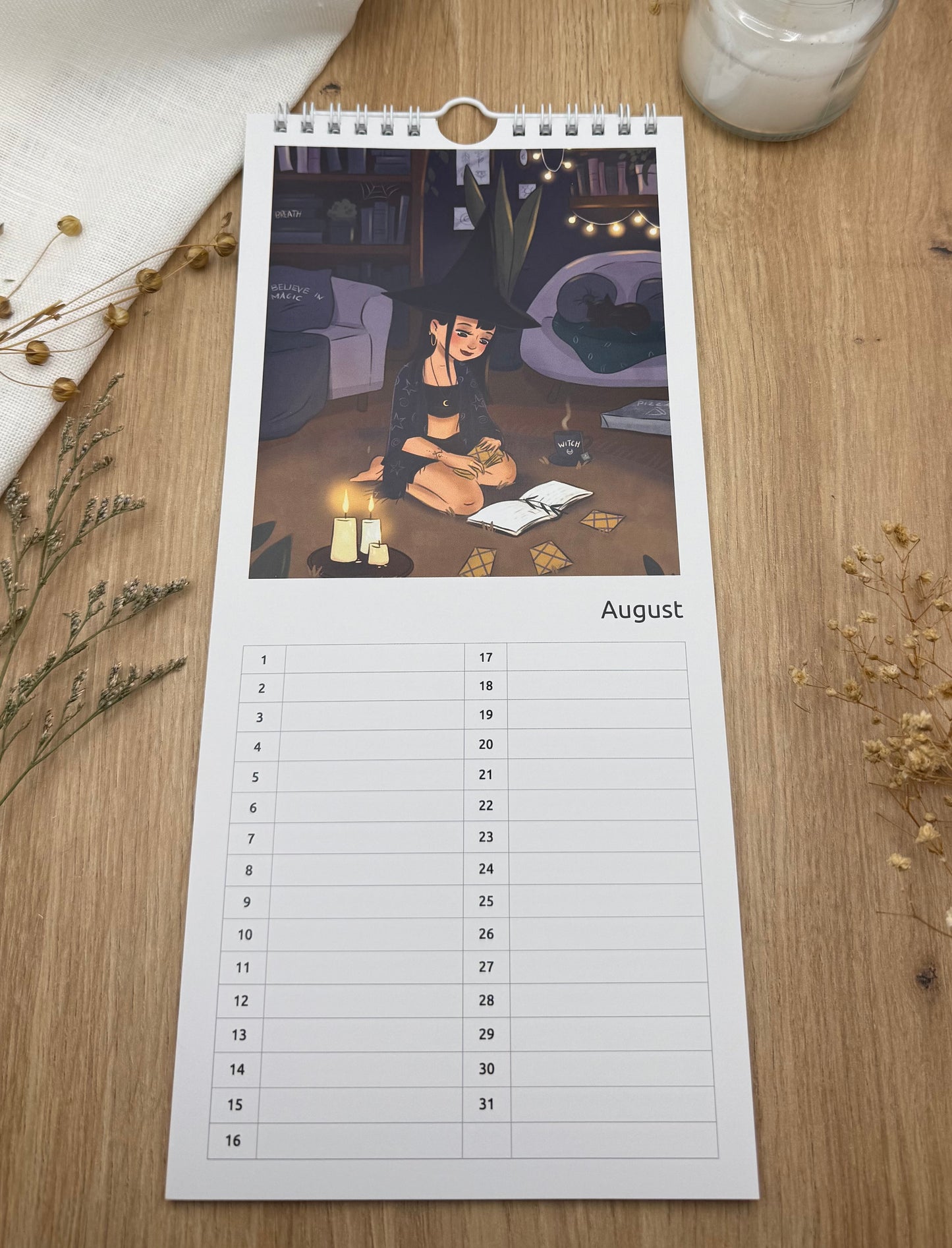 Geburtstagskalender – zeitlos & schmal