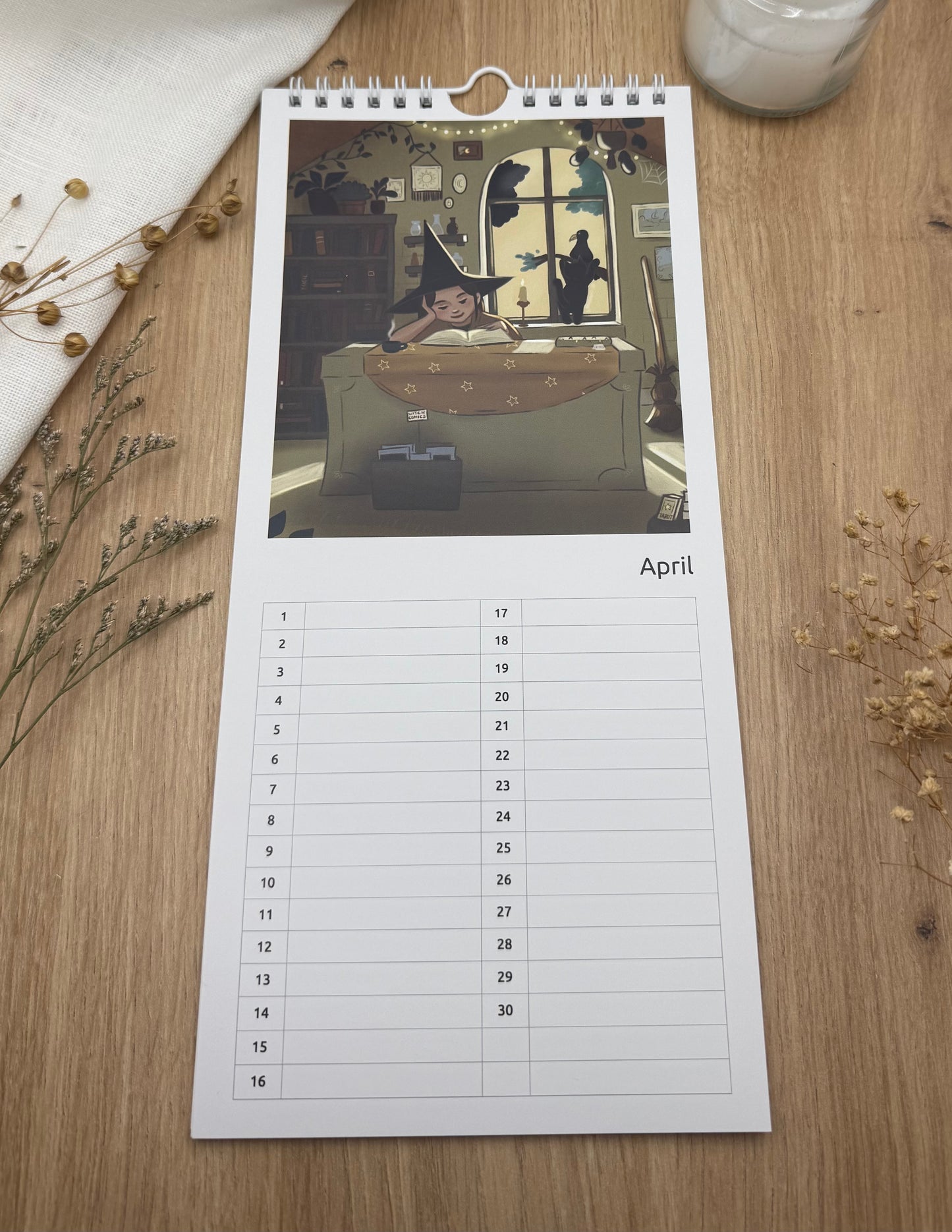 Geburtstagskalender – zeitlos & schmal