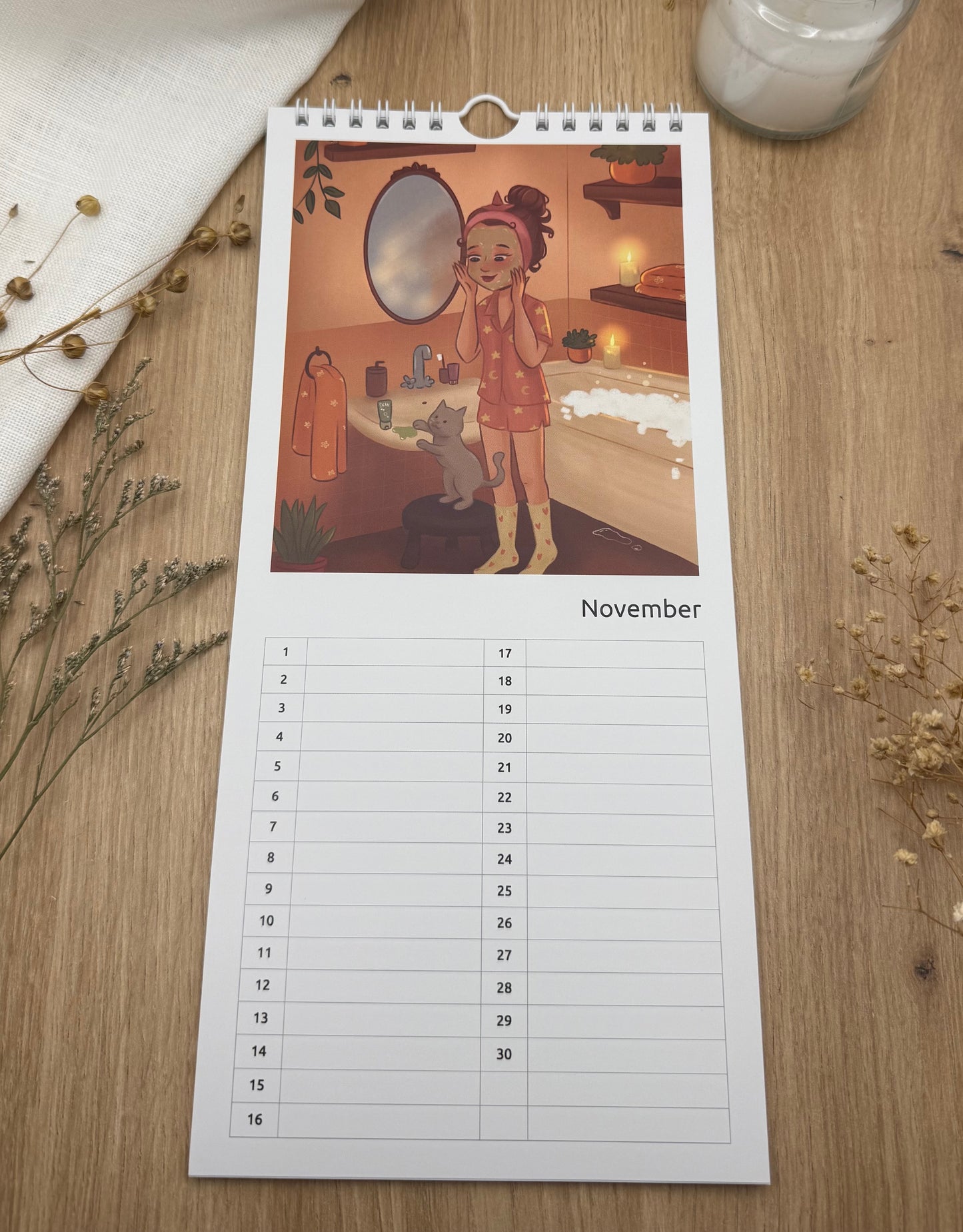 Geburtstagskalender – zeitlos & schmal