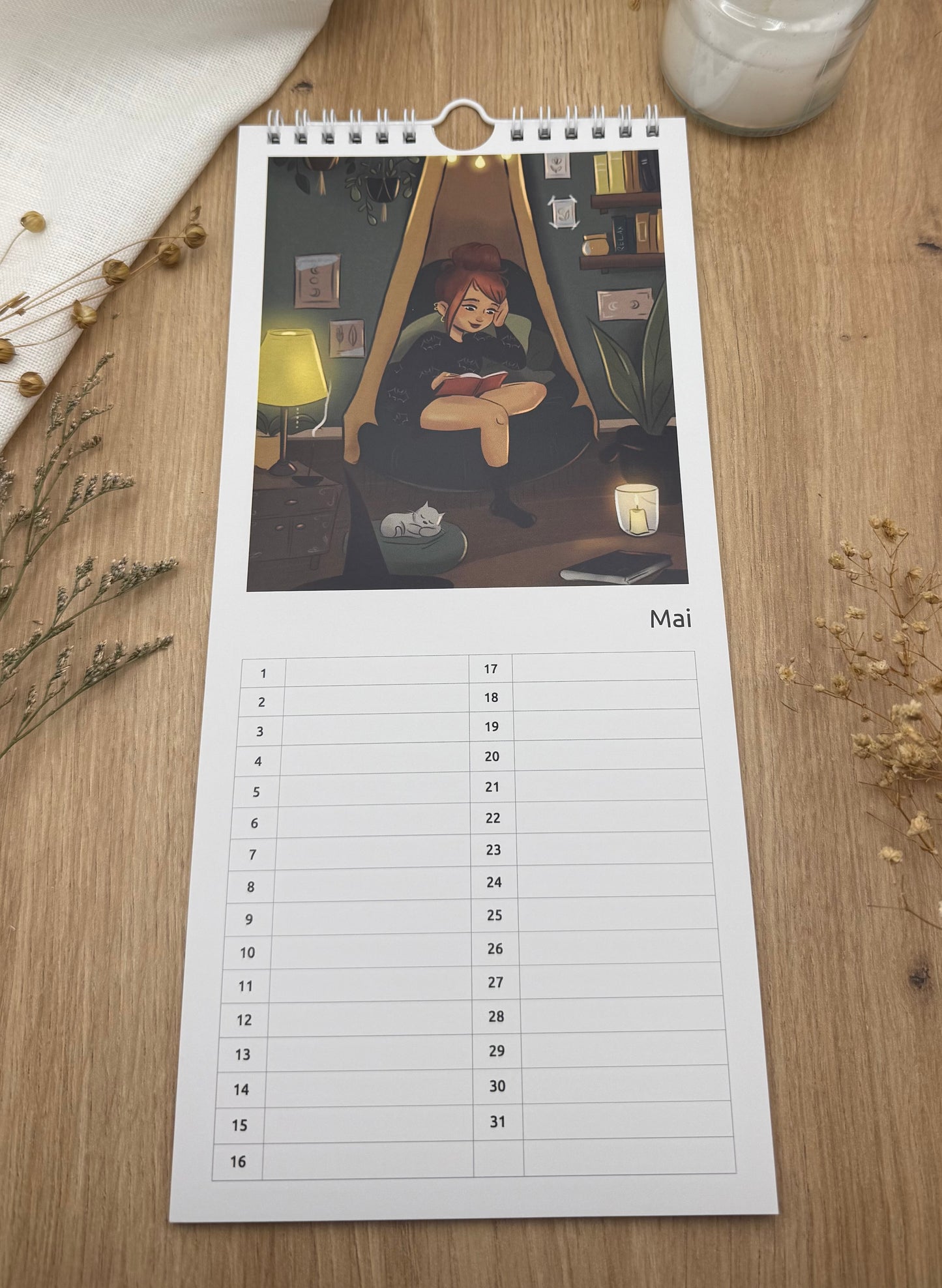 Geburtstagskalender – zeitlos & schmal