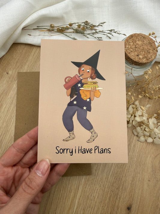 Lustige Postkarte Achtsamkeit