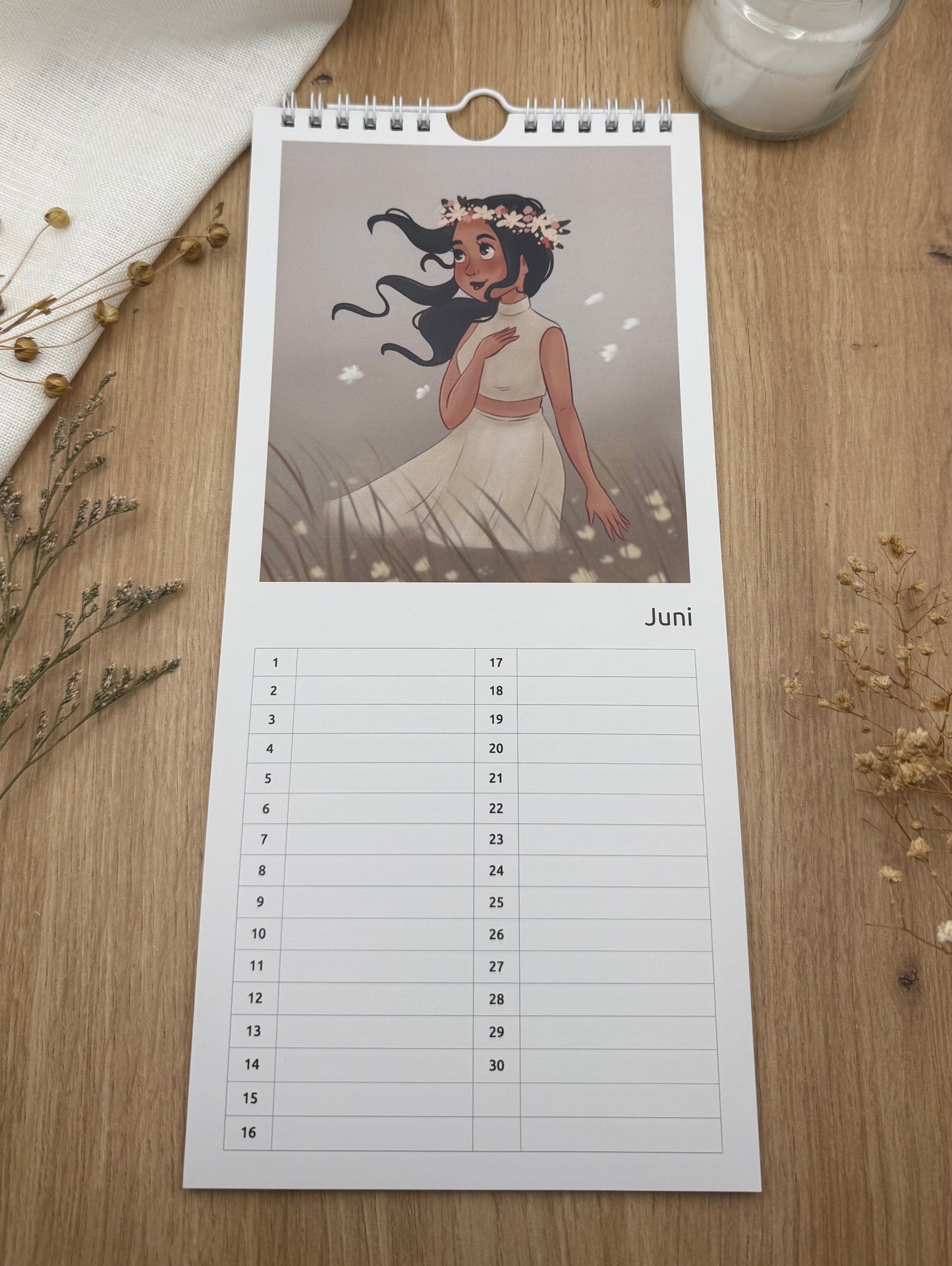 Geburtstagskalender – zeitlos & schmal
