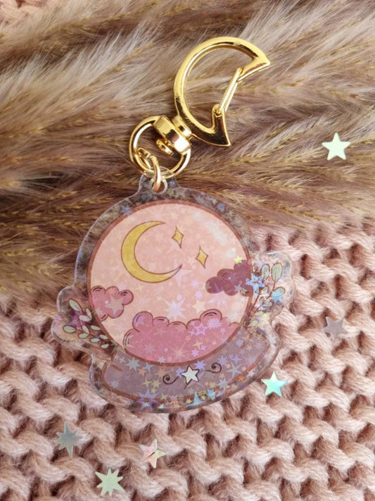 Magischer Schlüsselanhänger- Zauberkugel mit Mond