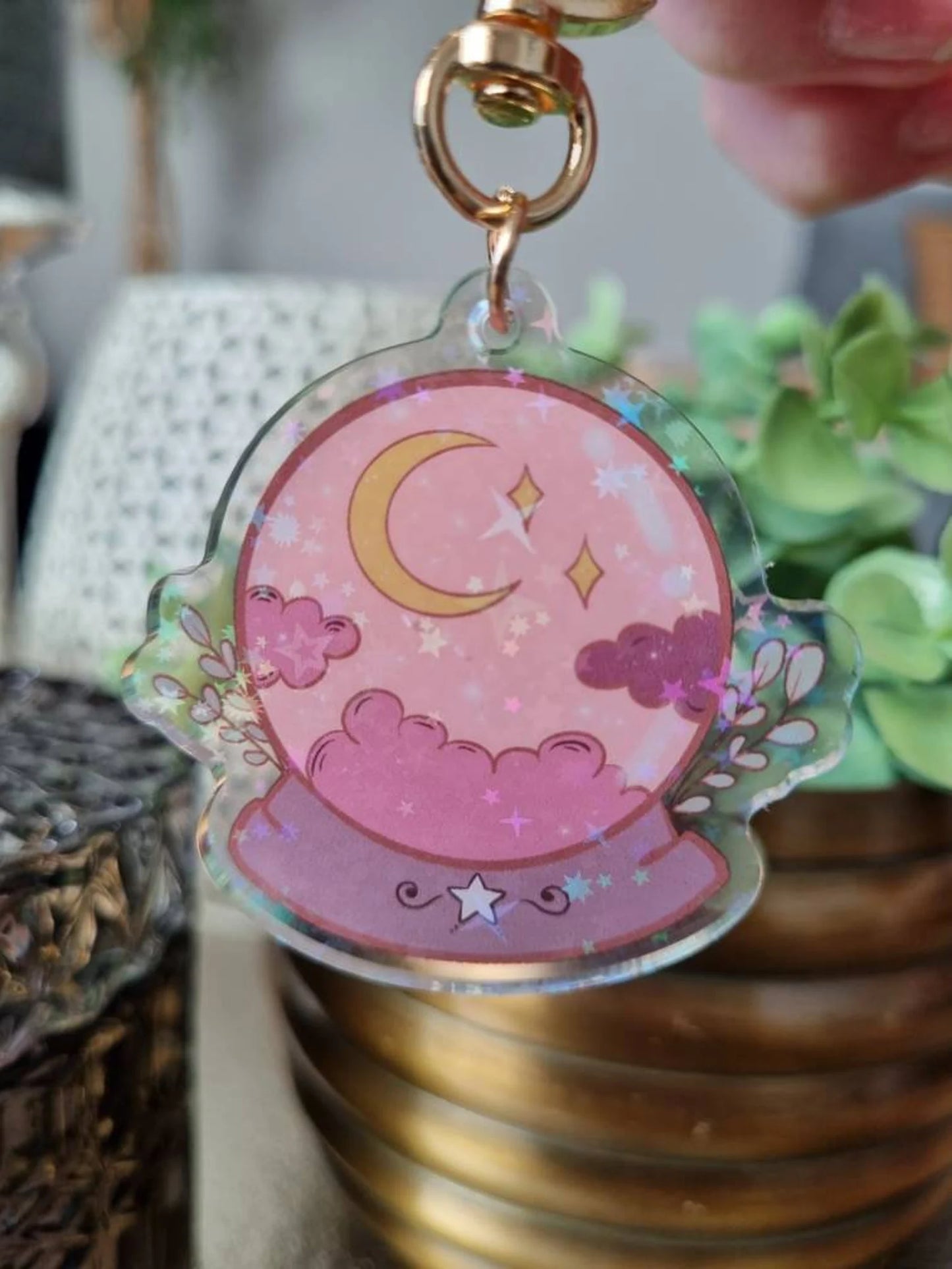 Magischer Schlüsselanhänger- Zauberkugel mit Mond