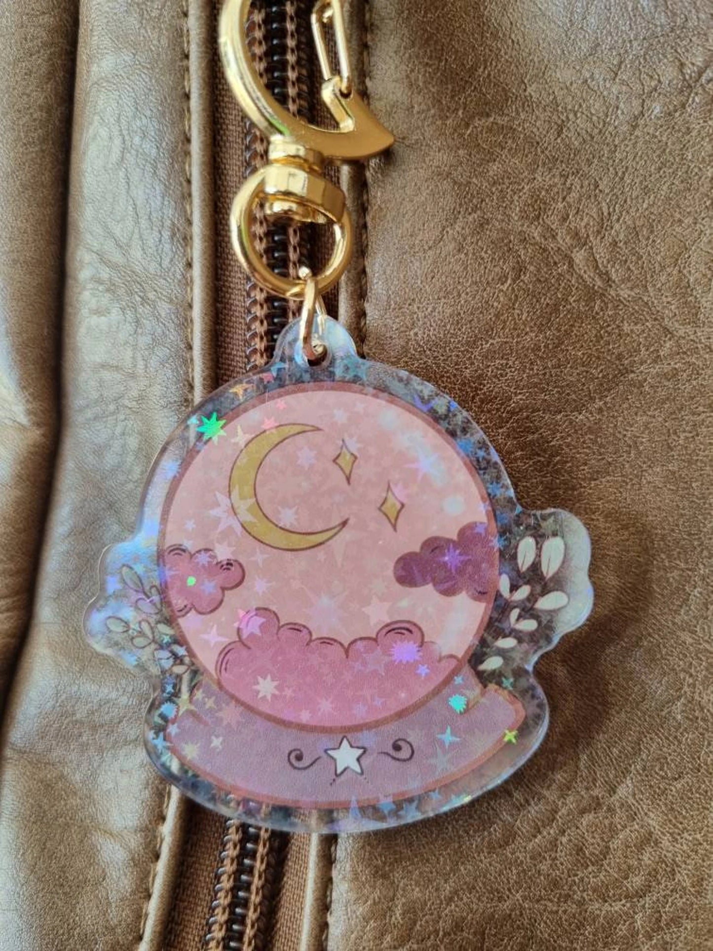 Magischer Schlüsselanhänger- Zauberkugel mit Mond