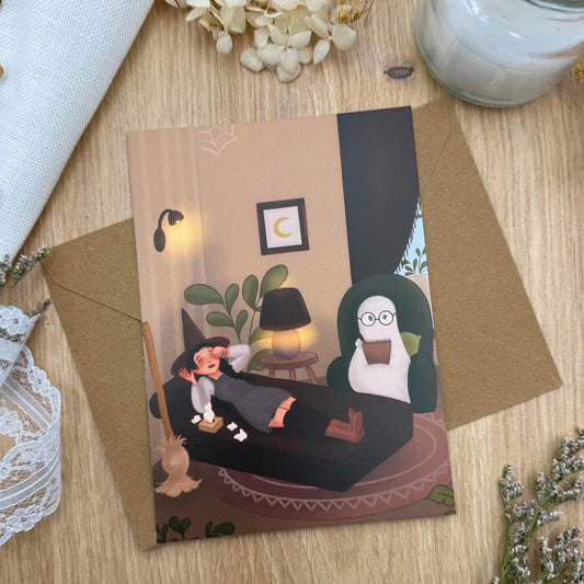 Therapie Hexe Postkarte Gesundheit