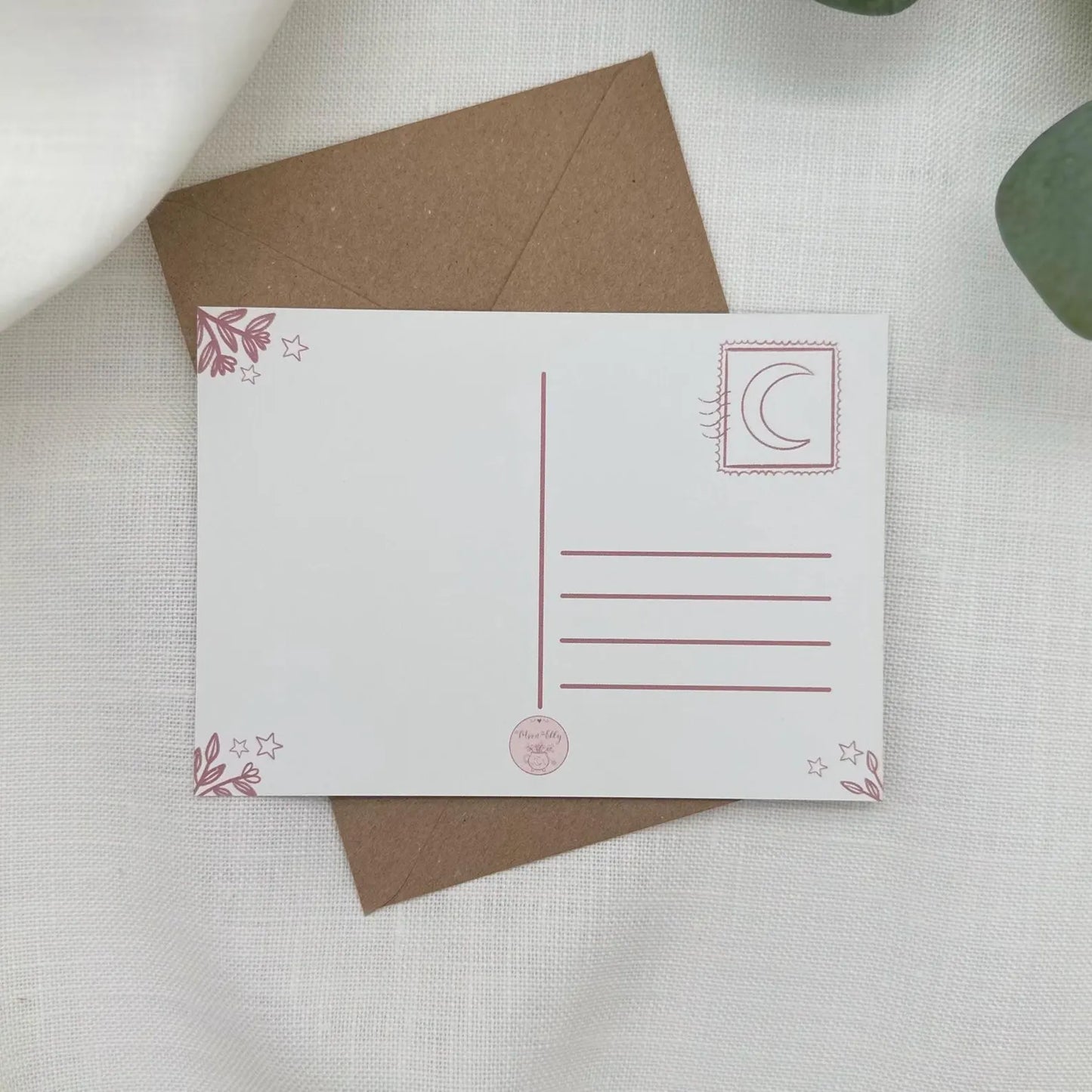 Sauna Wellness Postkarte- Achtsamkeit und Entspannung