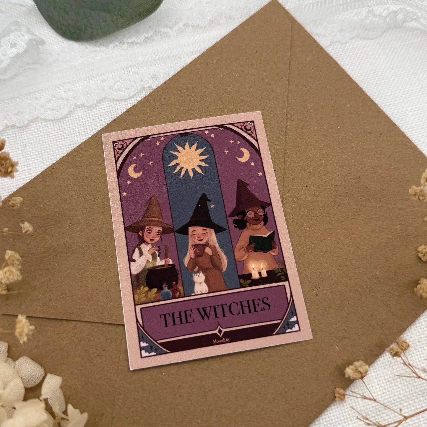 The Witches – Magischer Vinyl Sticker | Hexen, Mond & Zauber Tarot