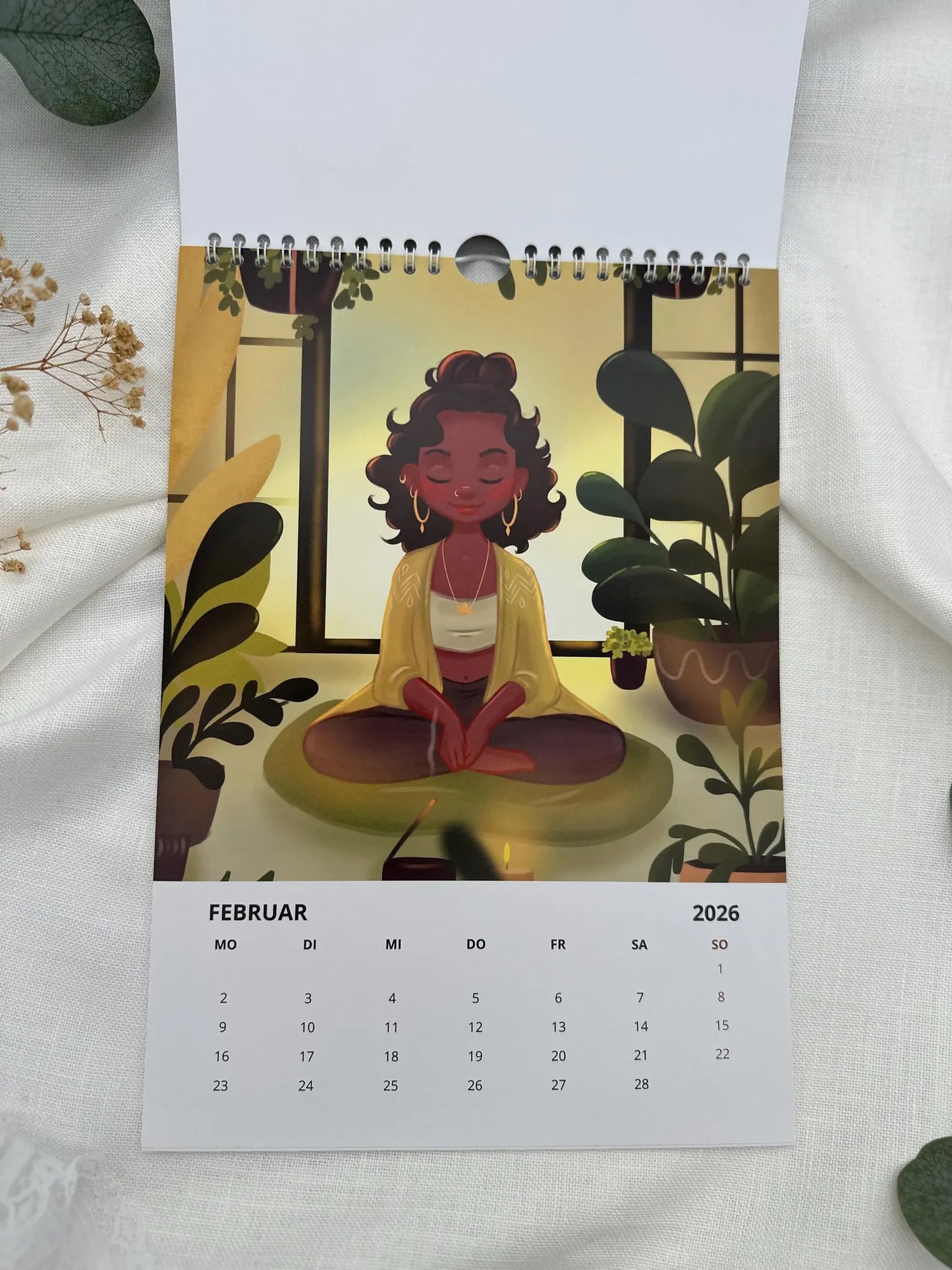 Kalender 2026  – Illustrierter Wandkalender A4 für Achtsamkeit, Träume & Entspannung