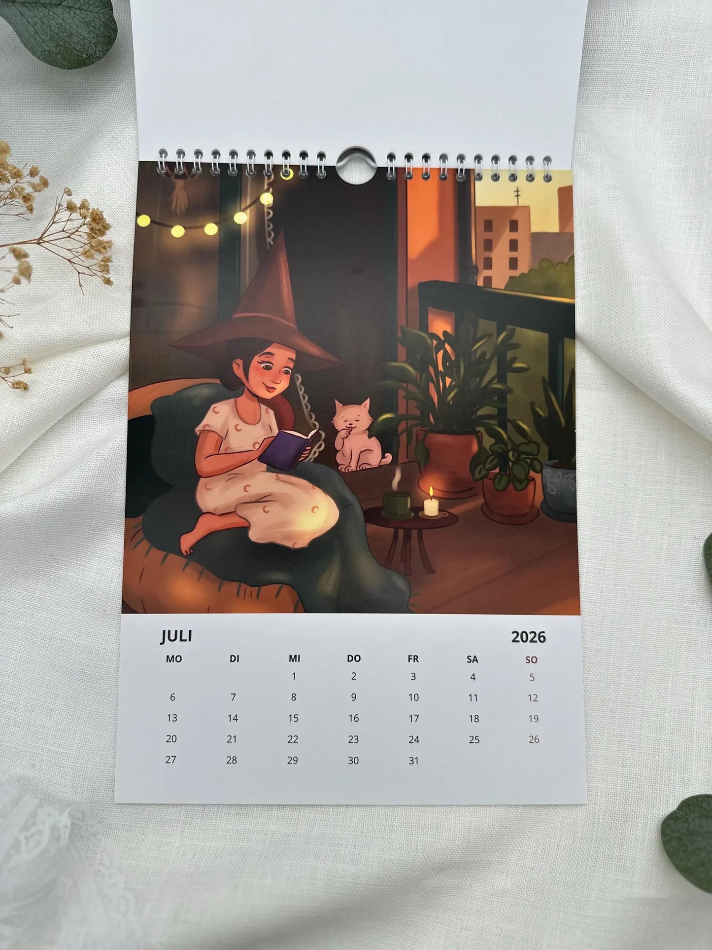 Kalender 2026  – Illustrierter Wandkalender A4 für Achtsamkeit, Träume & Entspannung