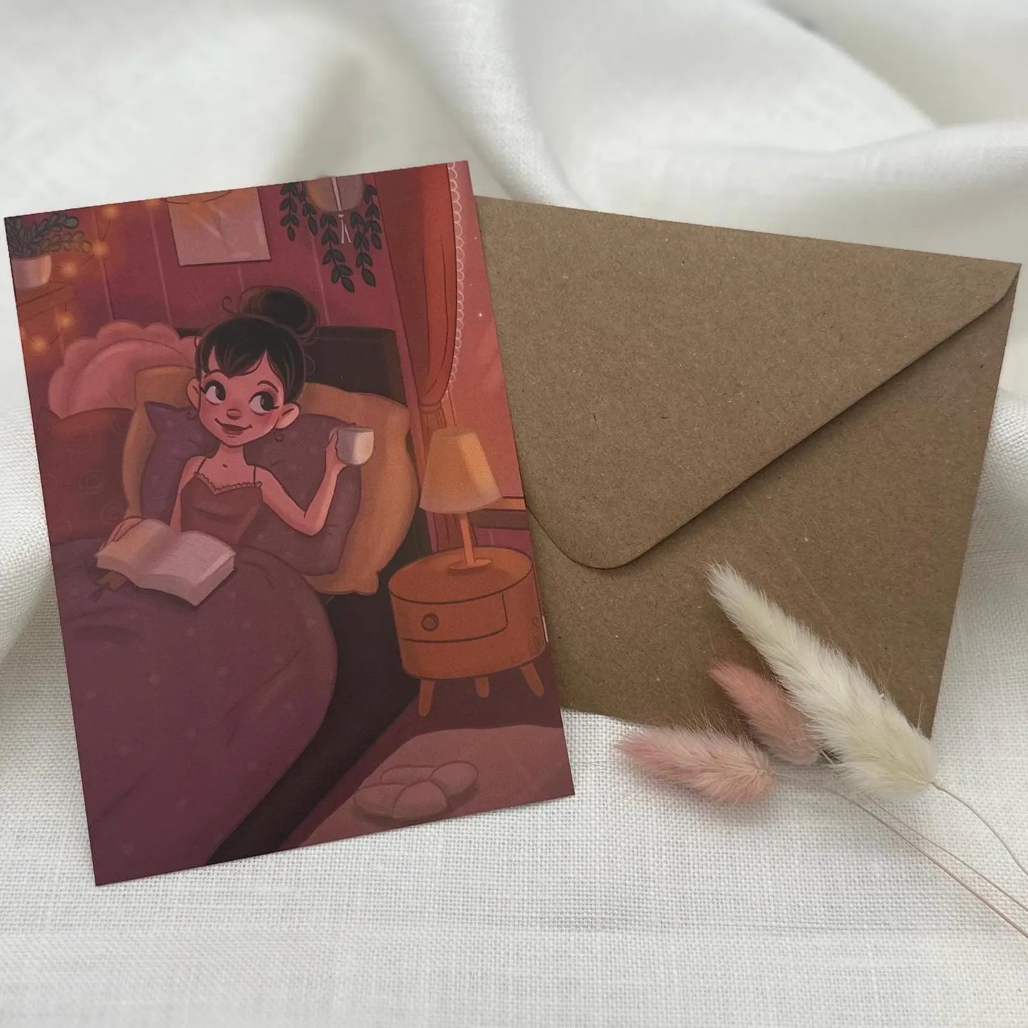 Postkarte Selbstliebe- Achtsamkeit im Alltag | Cozy Illustration fürs Herz, A6