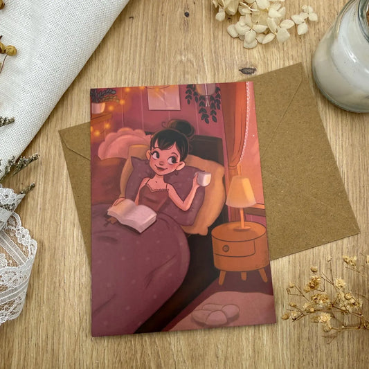 Postkarte Selbstliebe- Achtsamkeit im Alltag | Cozy Illustration fürs Herz, A6